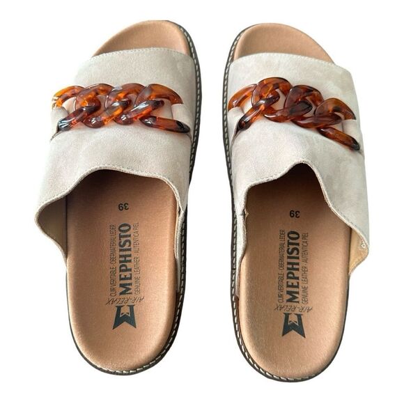 Mephisto Soft Air Technology Beverly Sand Velcalf Premium Sandals EU 39 IS 9 - Picture 8 of 10